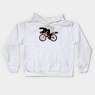 Honey Badger On A Bicycle Kids Hoodie